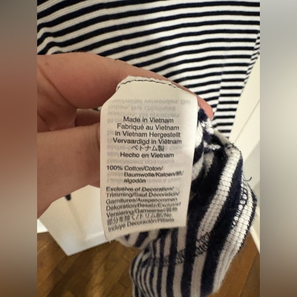 J.Crew Mercantile Striped Waffle Funnelneck Sweatshirt | Nautical Layer | Size M - Picture 11 of 13